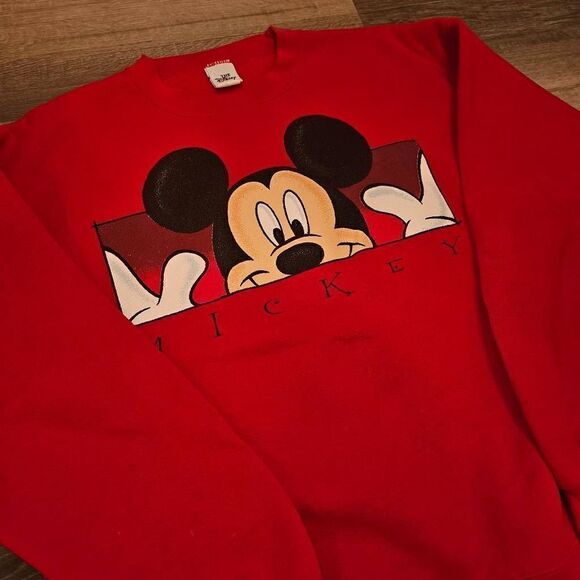 Disney Christmas Mickey Sweater size Medium Oversized Vintage Y2K - Picture 2 of 10